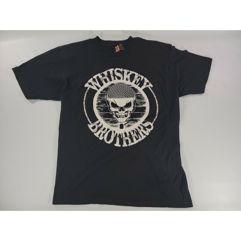Whiskey Brothers Mic Skull T-Shirt Sz XL Tultex